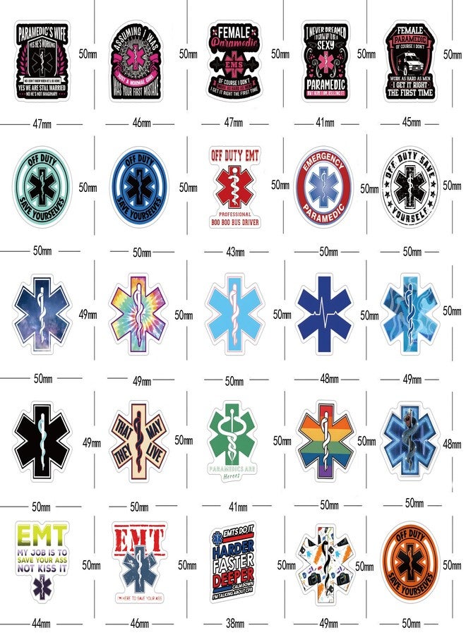BLCAFEE 63 Pcs EMS Stickers Graffiti Waterproof Vinyl for Birthday Party Supplies Decoration Favors for Water Bottles Laptop Suitcase Scrapbooking Choice - Image 2
